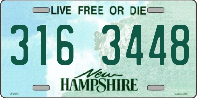 NH license plate 3163448
