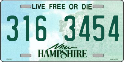 NH license plate 3163454