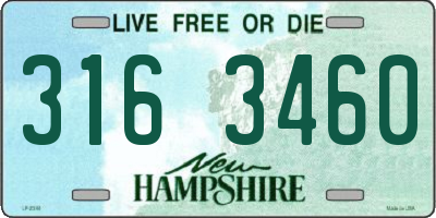 NH license plate 3163460