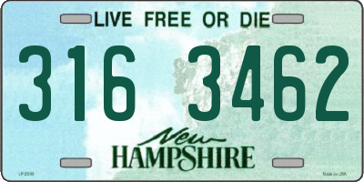 NH license plate 3163462