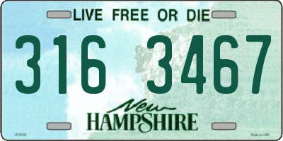 NH license plate 3163467