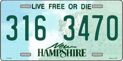NH license plate 3163470