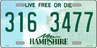 NH license plate 3163477
