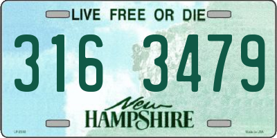 NH license plate 3163479