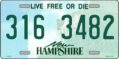 NH license plate 3163482