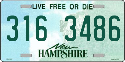 NH license plate 3163486