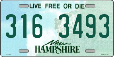 NH license plate 3163493