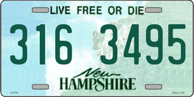 NH license plate 3163495