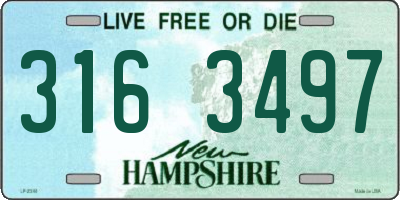 NH license plate 3163497