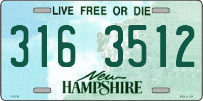 NH license plate 3163512