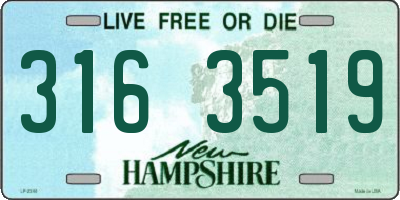 NH license plate 3163519