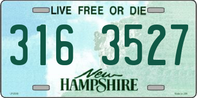 NH license plate 3163527