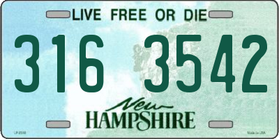 NH license plate 3163542