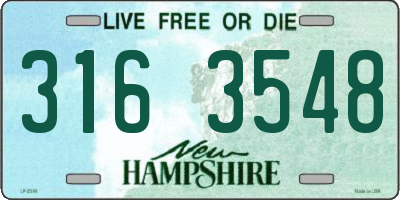 NH license plate 3163548
