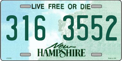 NH license plate 3163552