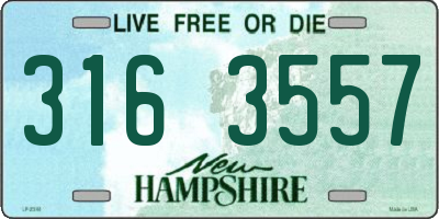 NH license plate 3163557