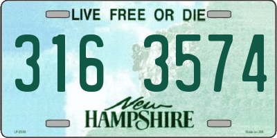 NH license plate 3163574