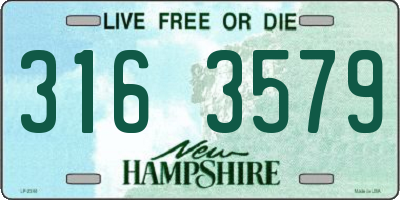 NH license plate 3163579