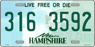 NH license plate 3163592