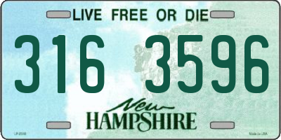 NH license plate 3163596