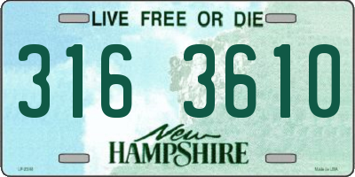 NH license plate 3163610