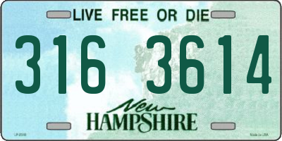 NH license plate 3163614