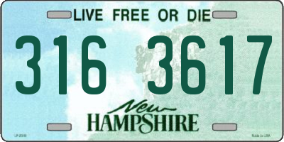NH license plate 3163617