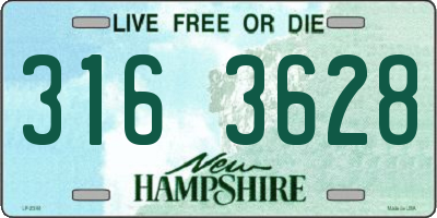 NH license plate 3163628