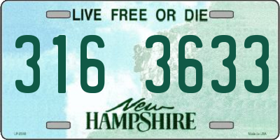 NH license plate 3163633