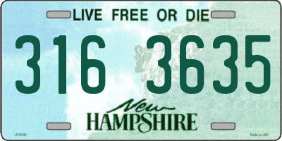 NH license plate 3163635