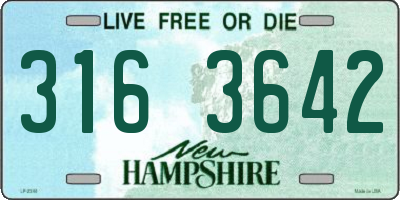 NH license plate 3163642