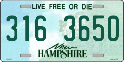 NH license plate 3163650