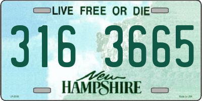NH license plate 3163665
