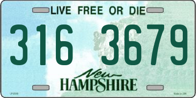 NH license plate 3163679