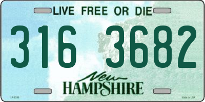 NH license plate 3163682