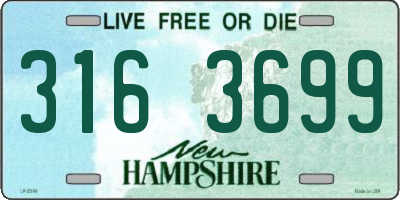 NH license plate 3163699