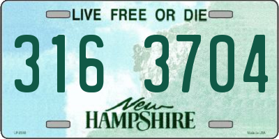 NH license plate 3163704