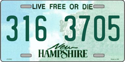 NH license plate 3163705