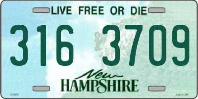 NH license plate 3163709