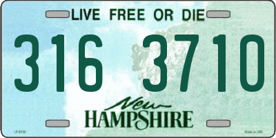 NH license plate 3163710