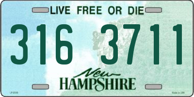NH license plate 3163711