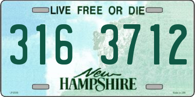 NH license plate 3163712