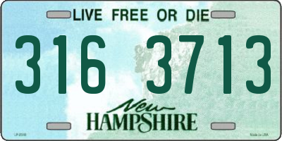 NH license plate 3163713