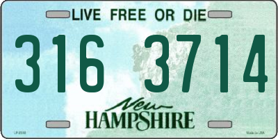 NH license plate 3163714