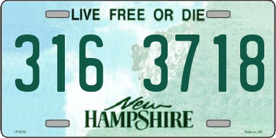 NH license plate 3163718