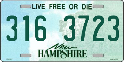 NH license plate 3163723
