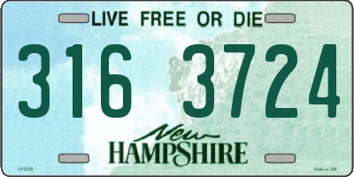 NH license plate 3163724