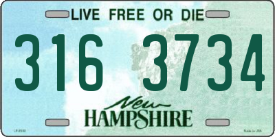 NH license plate 3163734