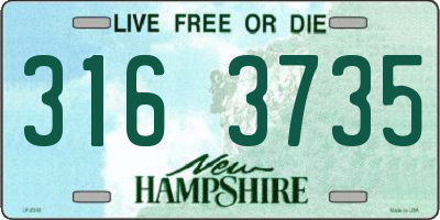 NH license plate 3163735