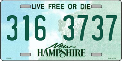 NH license plate 3163737